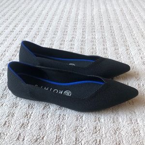 Rothy’s Black Solid Pointed Toe - Never Worn 7.5